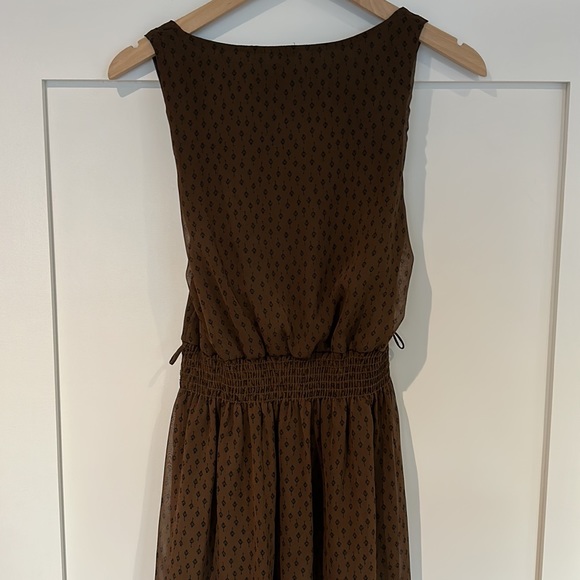 Vintage print dress with tie - Picture 4 of 5